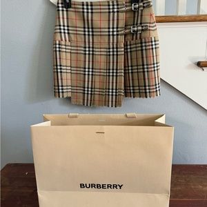 Pleated Check Wool Mini